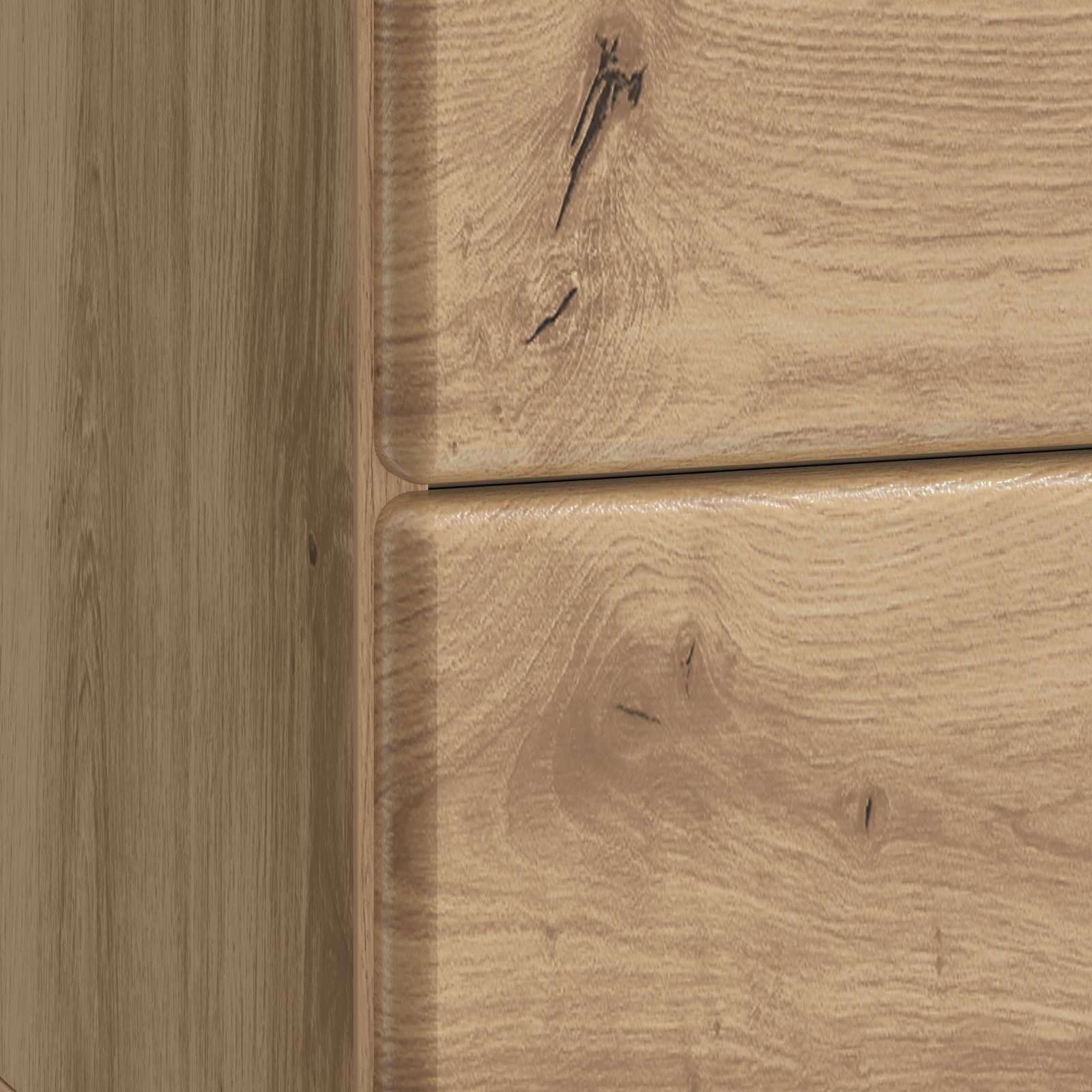 Nachtkastje Artisanaal eiken 43 x 34,5 x 47,5 cm Bewerkt hout