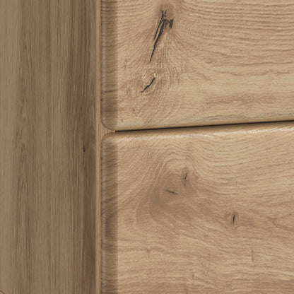 Nachtkastje Artisanaal eiken 43 x 34,5 x 47,5 cm Bewerkt hout