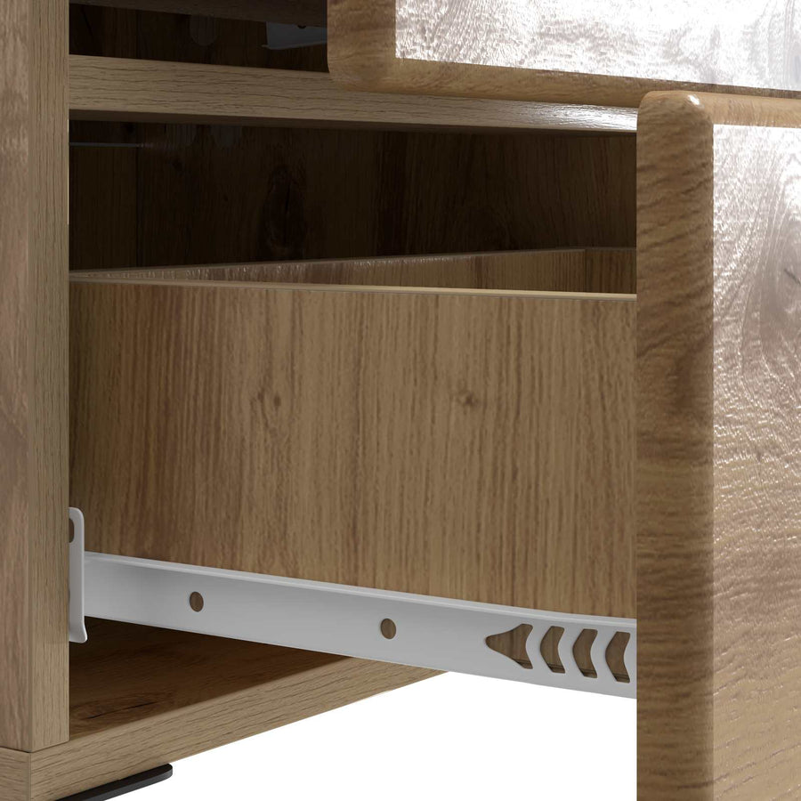 Nachtkastje met lade 2 pcs Artisanaal eiken 43 x 34,5 x 47,5 cm