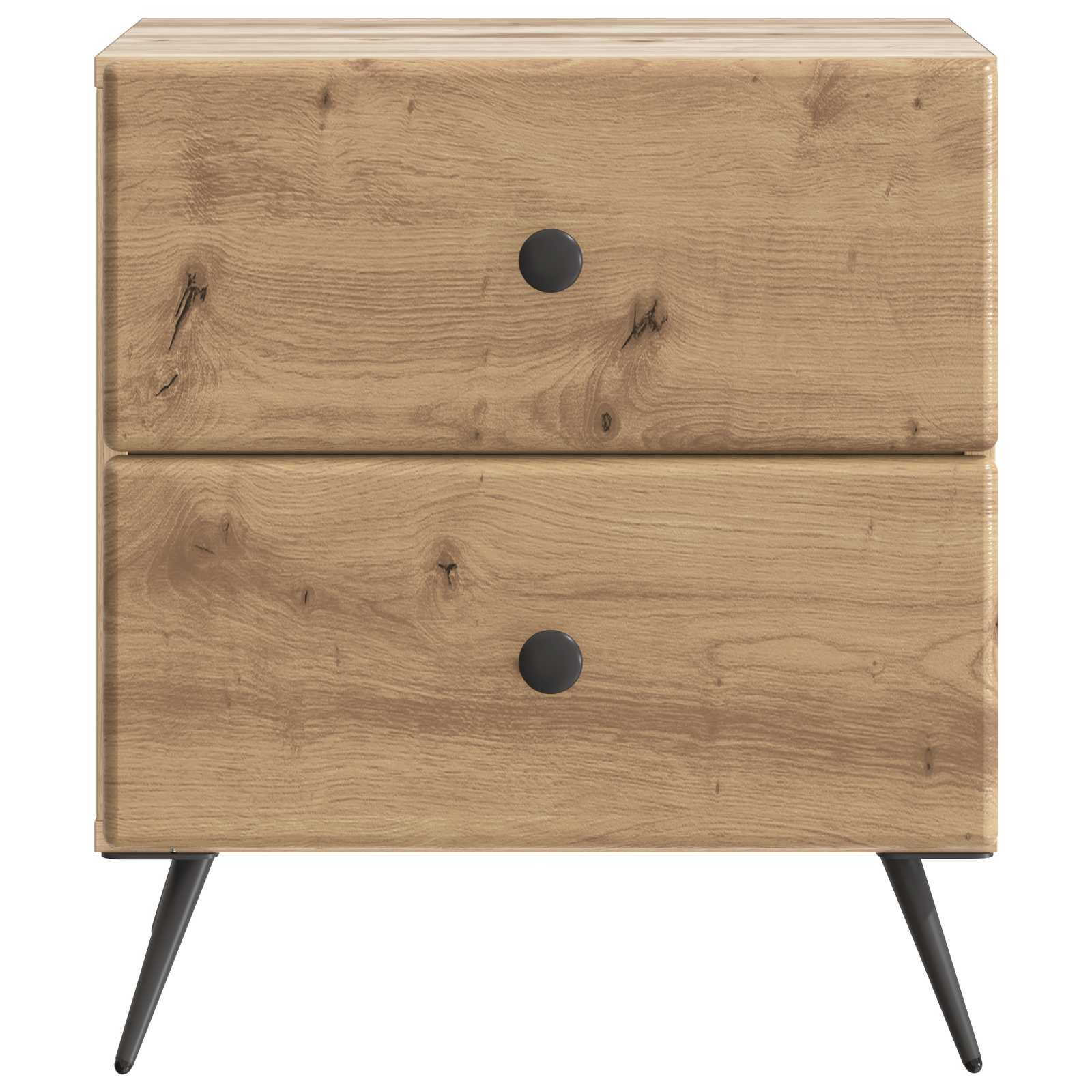 Nachtkastje met lade 2 pcs Artisanaal eiken 43 x 34,5 x 47,5 cm