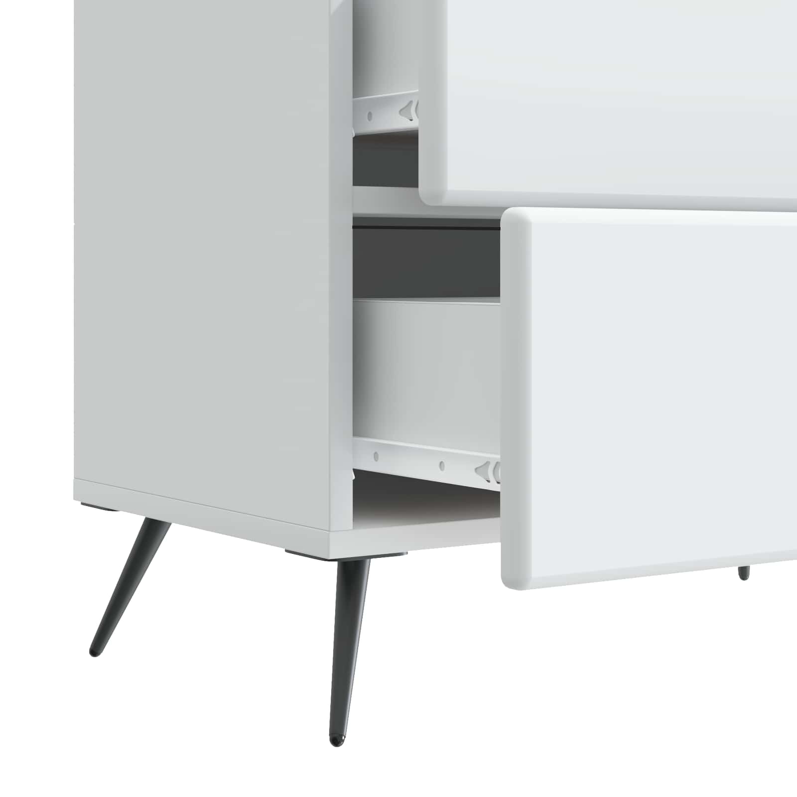 Nachtkastje met lade Wit 62 x 34,5 x 47,5 cm Bewerkt hout