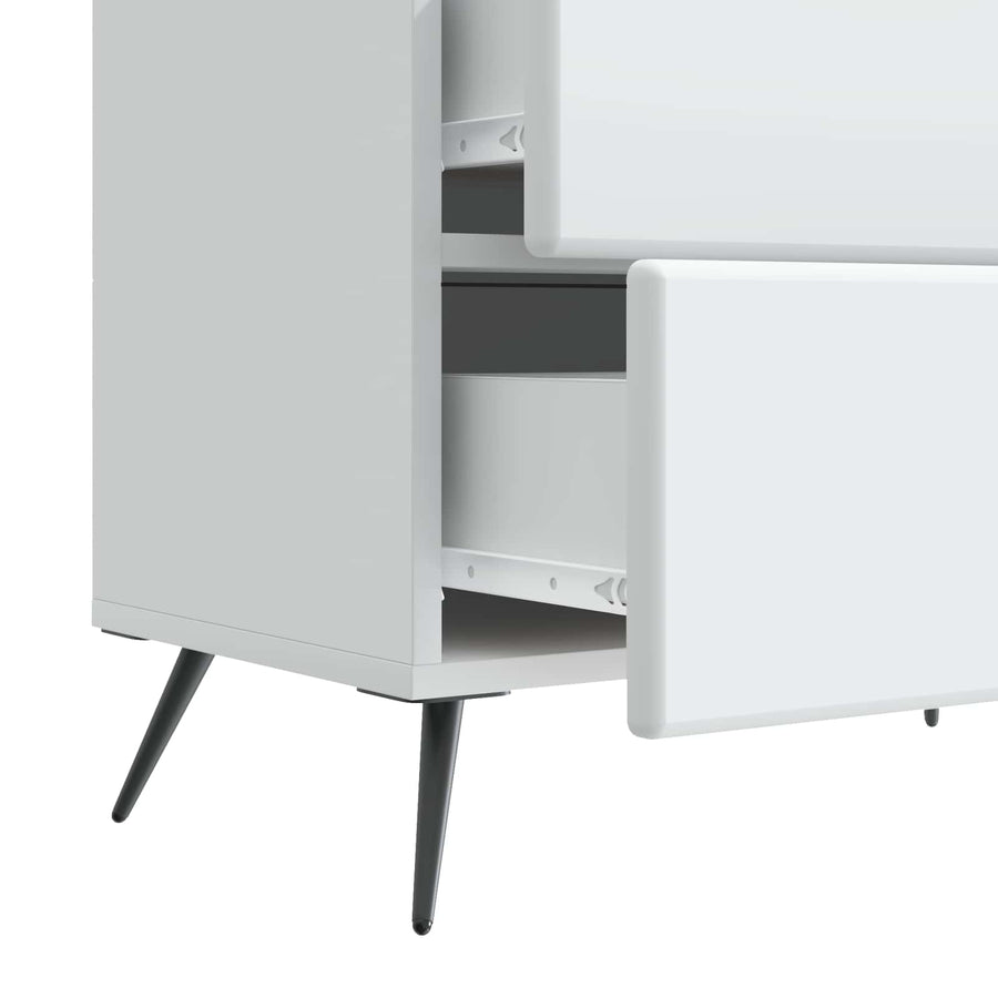 Nachtkastje met lade Wit 62 x 34,5 x 47,5 cm Bewerkt hout
