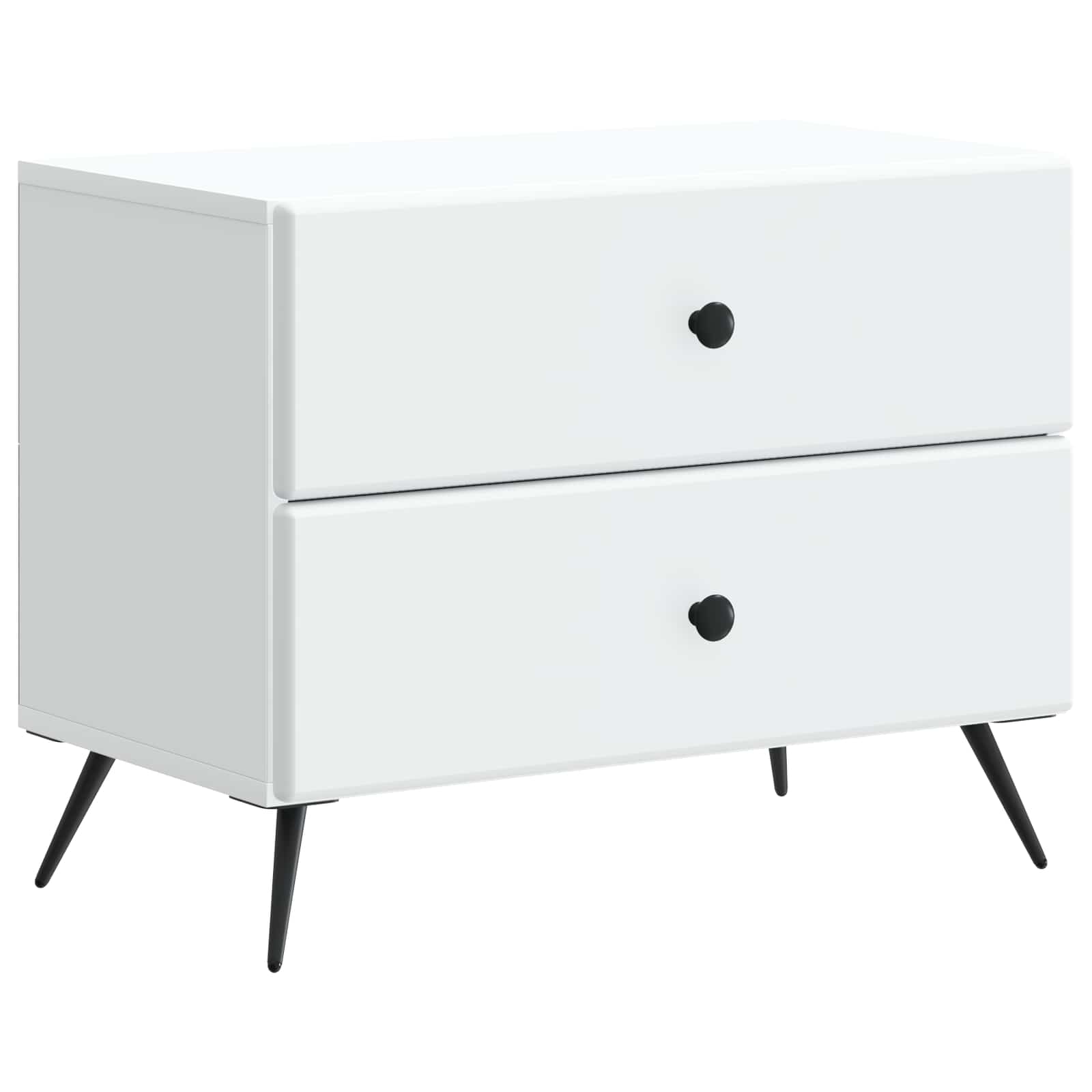 Nachtkastje met lade Wit 62 x 34,5 x 47,5 cm Bewerkt hout