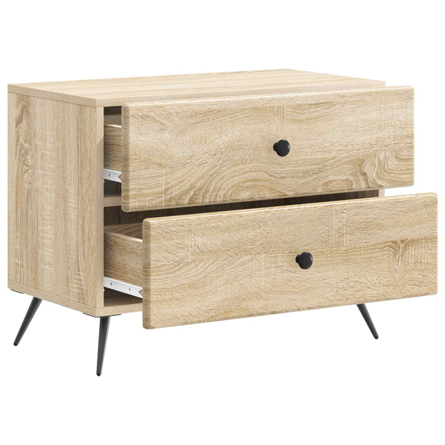Nachtkastje Sonoma Eiken 62 x 34,5 x 47,5 cm Bewerkt hout