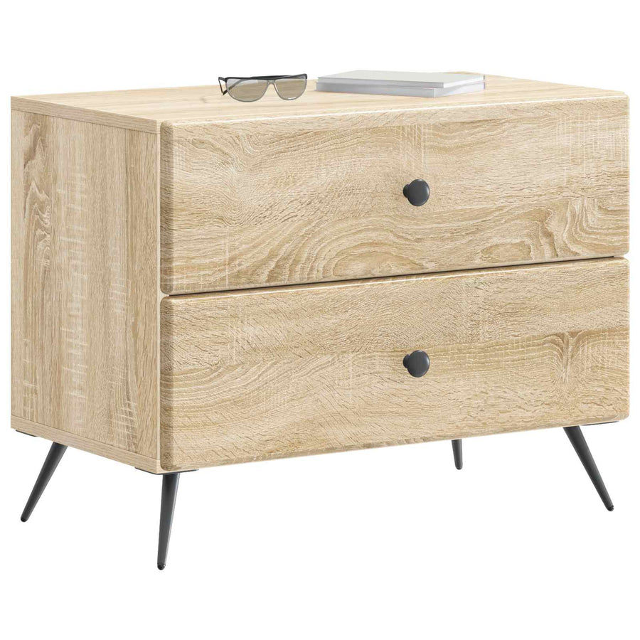 Nachtkastje Sonoma Eiken 62 x 34,5 x 47,5 cm Bewerkt hout