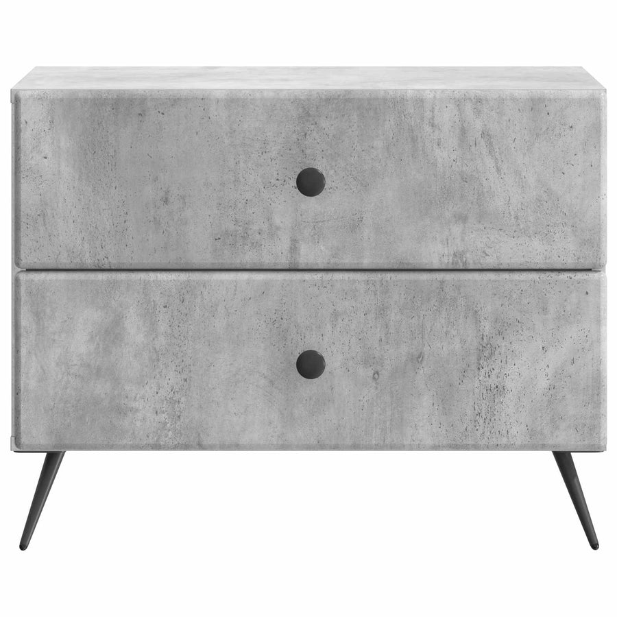 Nachtkastje Betongrijs 62 x 34,5 x 47,5 cm Bewerkt hout
