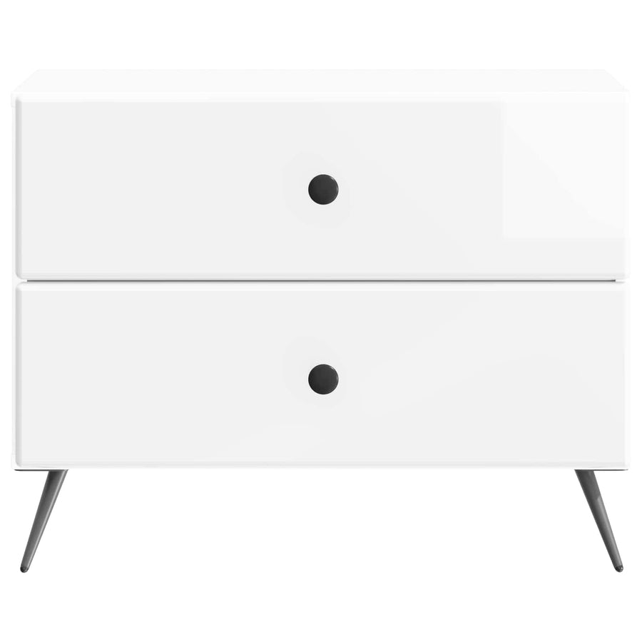 Nachtkastje Hoogglans Wit 62 x 34,5 x 47,5 cm Bewerkt hout