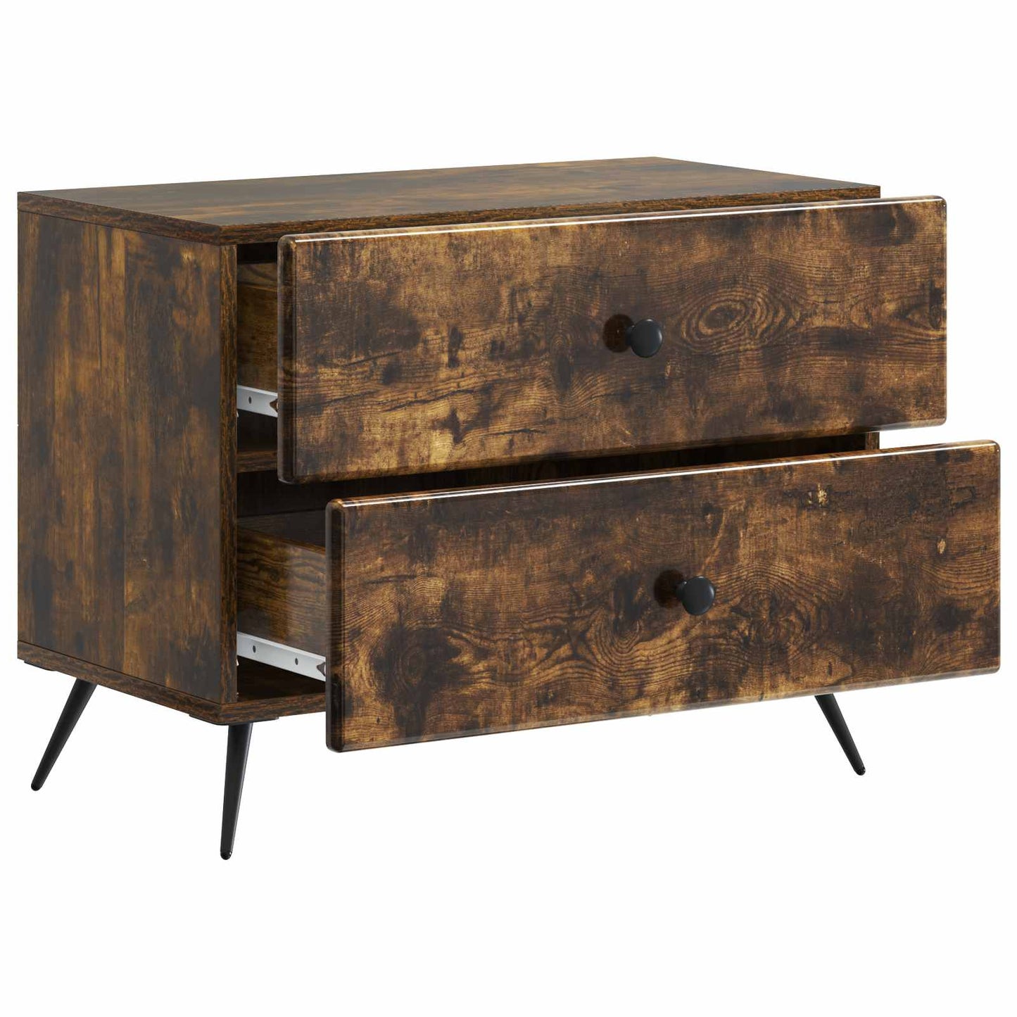 Nachtkastje Gerookt eiken 62 x 34,5 x 47,5 cm Bewerkt hout