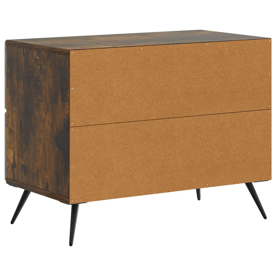 Nachtkastje Gerookt eiken 62 x 34,5 x 47,5 cm Bewerkt hout