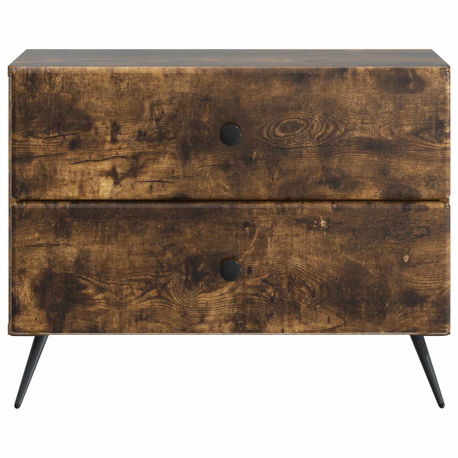 Nachtkastje Gerookt eiken 62 x 34,5 x 47,5 cm Bewerkt hout