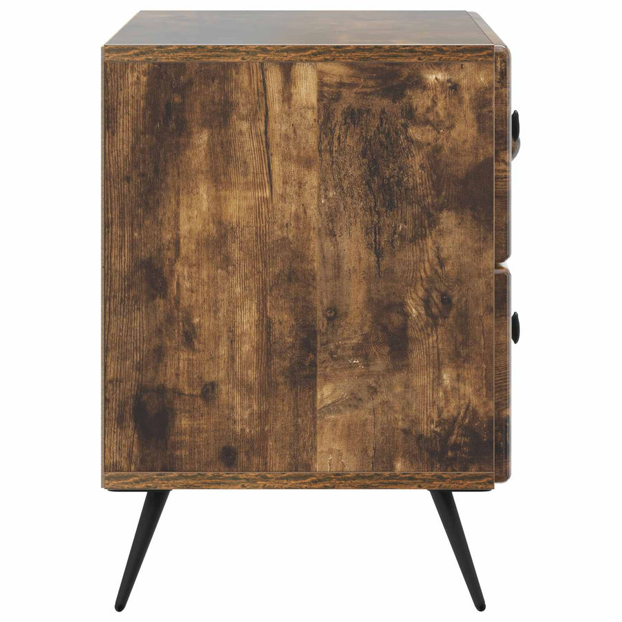 Nachtkastje Gerookt eiken 62 x 34,5 x 47,5 cm Bewerkt hout