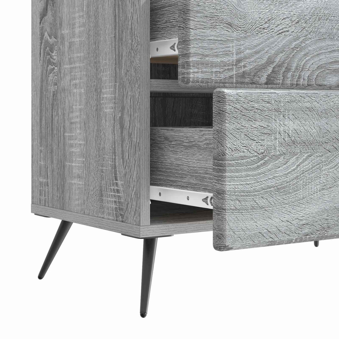 Nachtkastje Grijs sonoma 62 x 34,5 x 47,5 cm Bewerkt hout