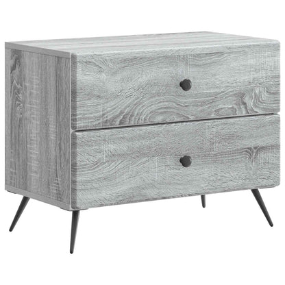 Nachtkastje Grijs sonoma 62 x 34,5 x 47,5 cm Bewerkt hout