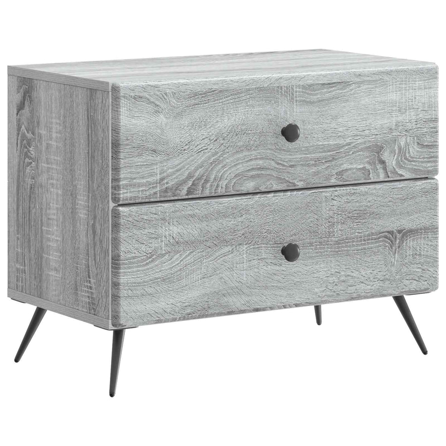 Nachtkastje Grijs sonoma 62 x 34,5 x 47,5 cm Bewerkt hout
