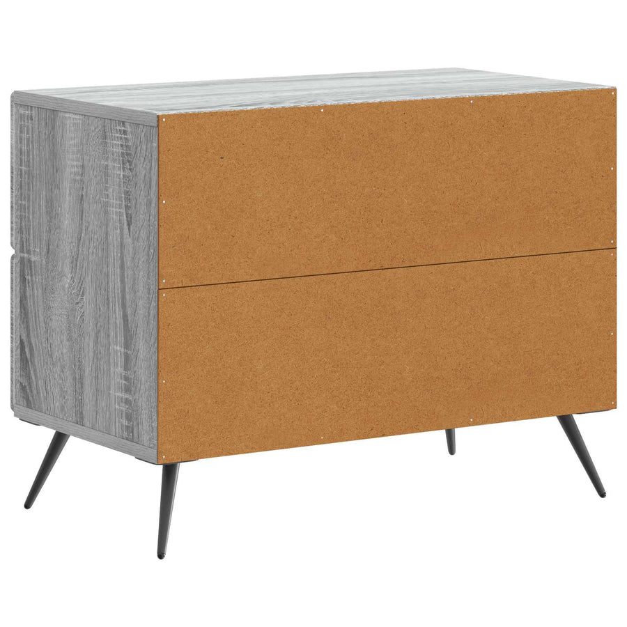 Nachtkastje Grijs sonoma 62 x 34,5 x 47,5 cm Bewerkt hout