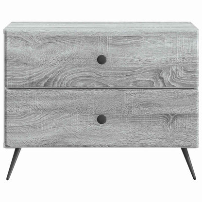 Nachtkastje Grijs sonoma 62 x 34,5 x 47,5 cm Bewerkt hout