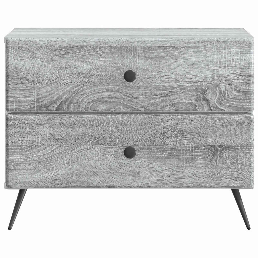 Nachtkastje Grijs sonoma 62 x 34,5 x 47,5 cm Bewerkt hout