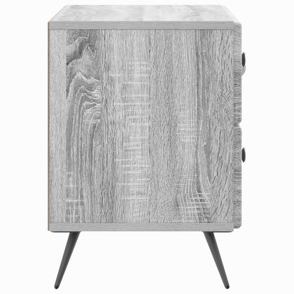 Nachtkastje Grijs sonoma 62 x 34,5 x 47,5 cm Bewerkt hout