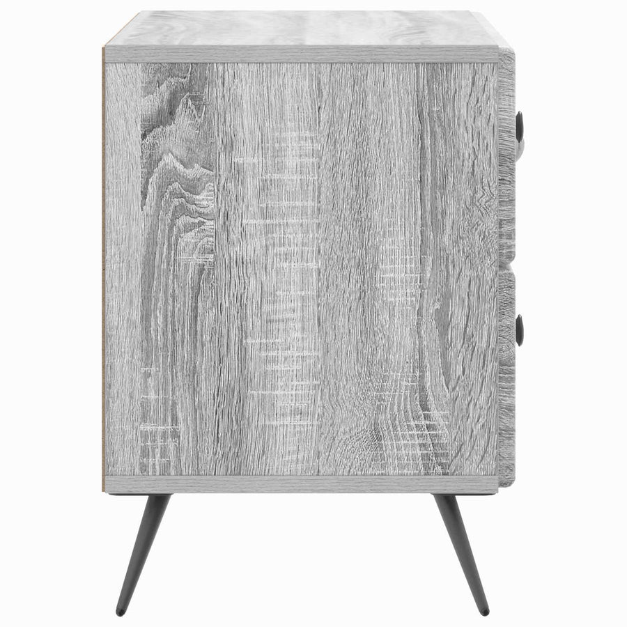 Nachtkastje Grijs sonoma 62 x 34,5 x 47,5 cm Bewerkt hout