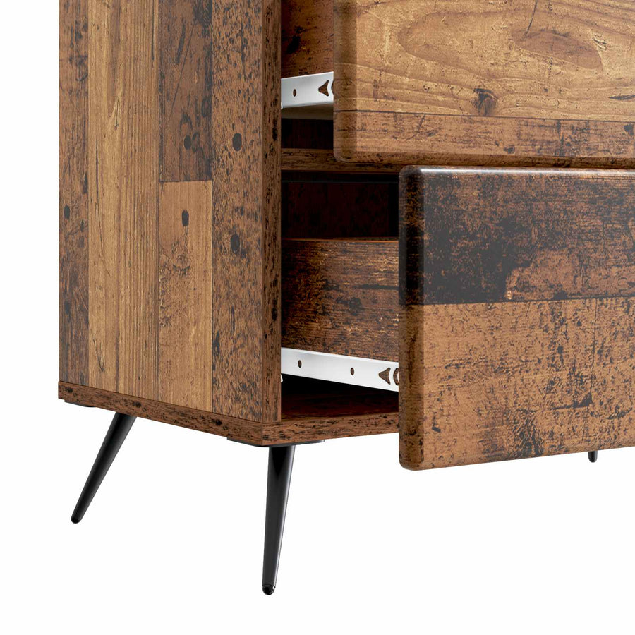 Nachtkastje met lade Oud hout 62 x 34,5 x 47,5 cm Bewerkt hout