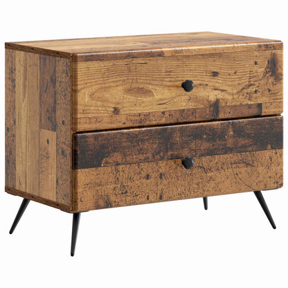 Nachtkastje met lade Oud hout 62 x 34,5 x 47,5 cm Bewerkt hout