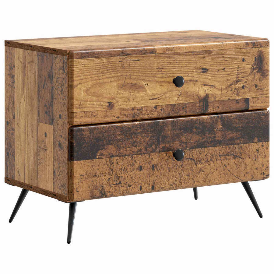 Nachtkastje met lade Oud hout 62 x 34,5 x 47,5 cm Bewerkt hout