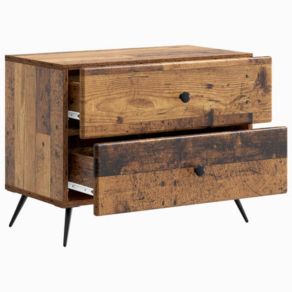 Nachtkastje met lade Oud hout 62 x 34,5 x 47,5 cm Bewerkt hout