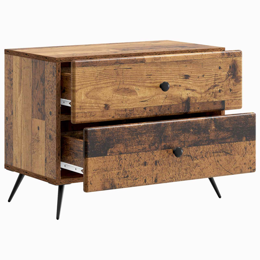 Nachtkastje met lade Oud hout 62 x 34,5 x 47,5 cm Bewerkt hout