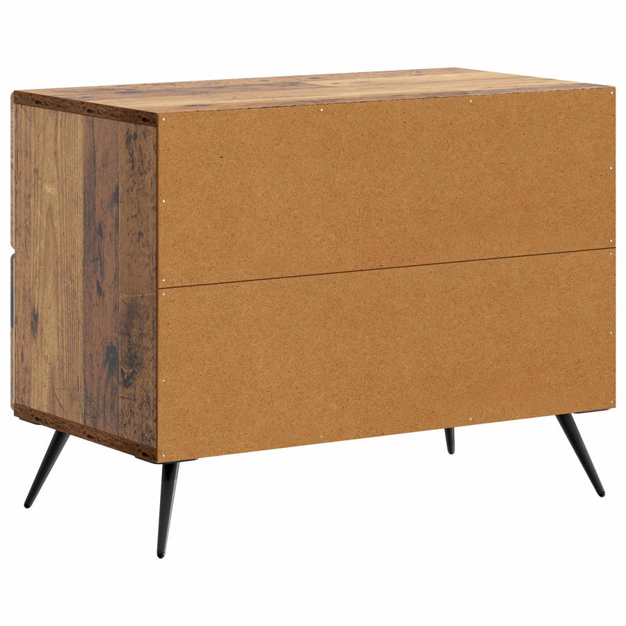 Nachtkastje met lade Oud hout 62 x 34,5 x 47,5 cm Bewerkt hout