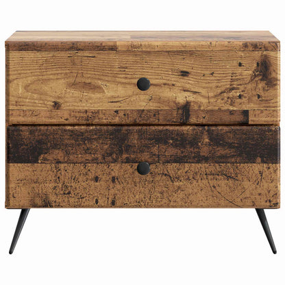 Nachtkastje met lade Oud hout 62 x 34,5 x 47,5 cm Bewerkt hout