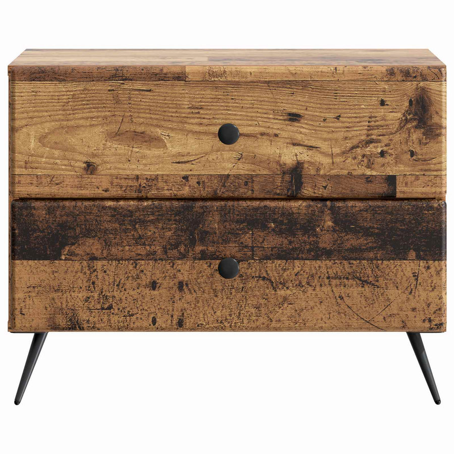 Nachtkastje met lade Oud hout 62 x 34,5 x 47,5 cm Bewerkt hout