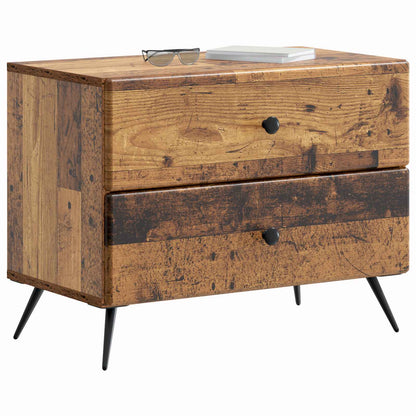 Nachtkastje met lade Oud hout 62 x 34,5 x 47,5 cm Bewerkt hout