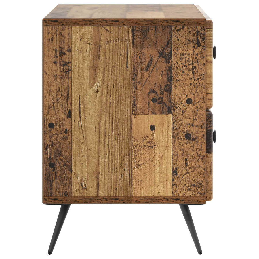 Nachtkastje met lade Oud hout 62 x 34,5 x 47,5 cm Bewerkt hout
