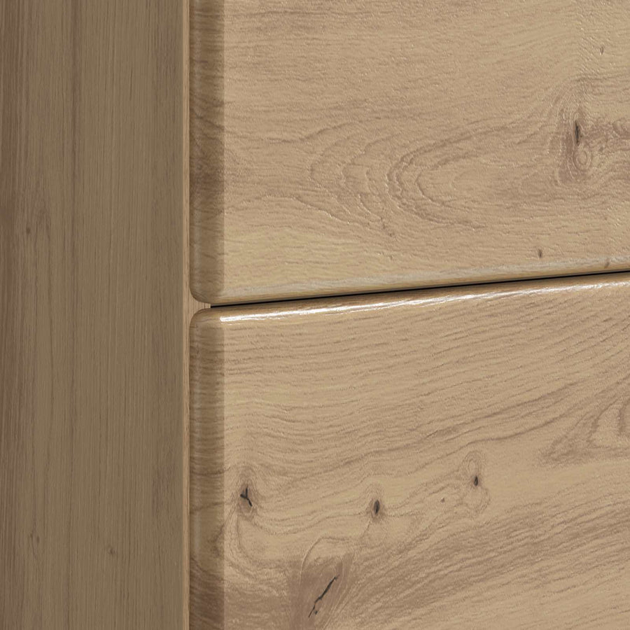 Nachtkastje Artisanaal eiken 62 x 34,5 x 47,5 cm Bewerkt hout