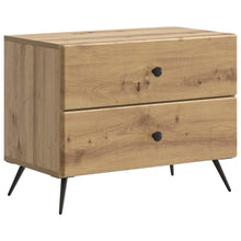 Nachtkastje Artisanaal eiken 62 x 34,5 x 47,5 cm Bewerkt hout