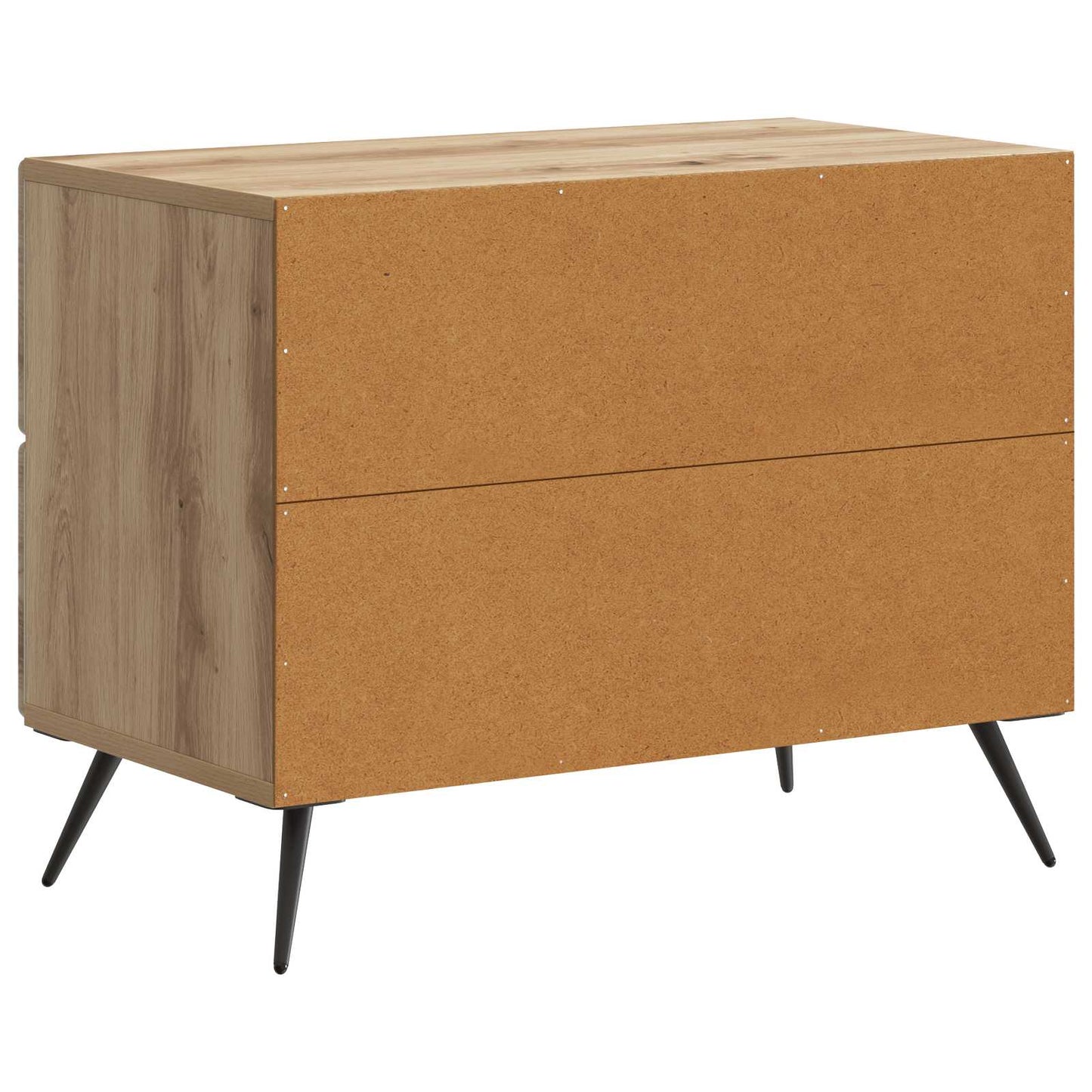 Nachtkastje Artisanaal eiken 62 x 34,5 x 47,5 cm Bewerkt hout