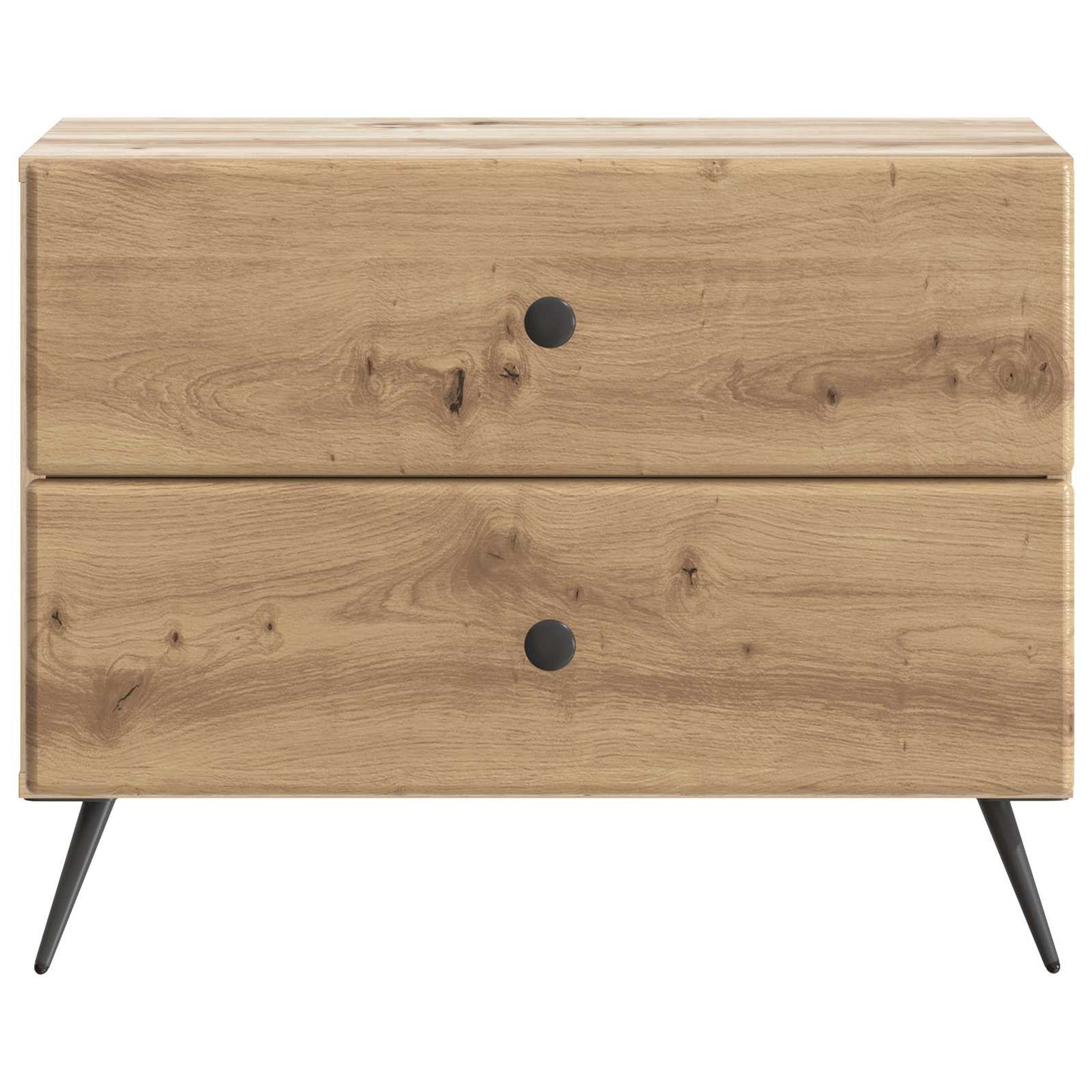 Nachtkastje Artisanaal eiken 62 x 34,5 x 47,5 cm Bewerkt hout