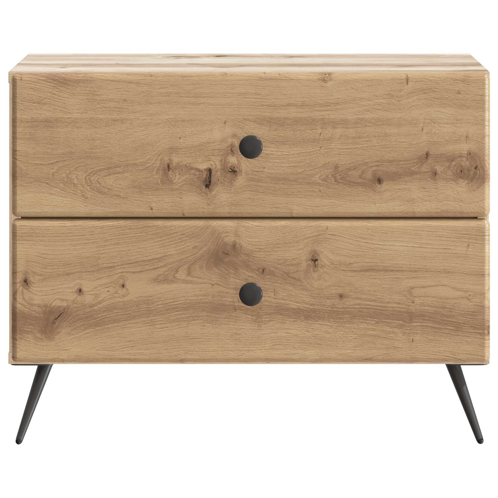 Nachtkastje Artisanaal eiken 62 x 34,5 x 47,5 cm Bewerkt hout
