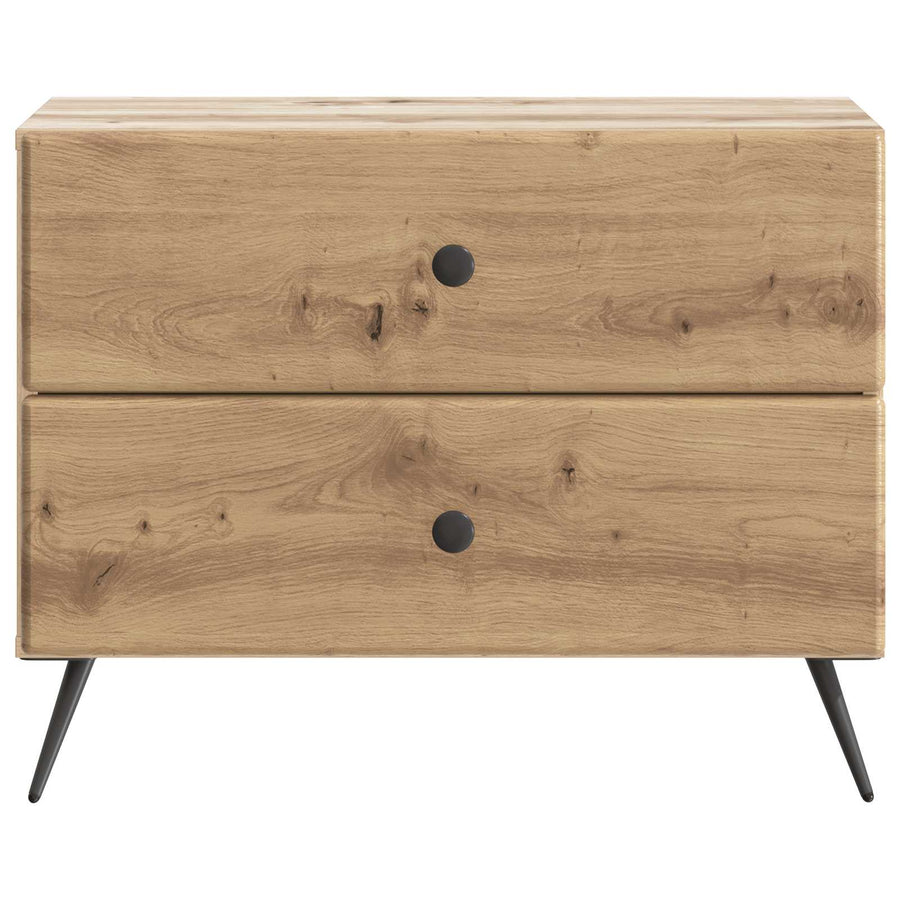 Nachtkastje Artisanaal eiken 62 x 34,5 x 47,5 cm Bewerkt hout