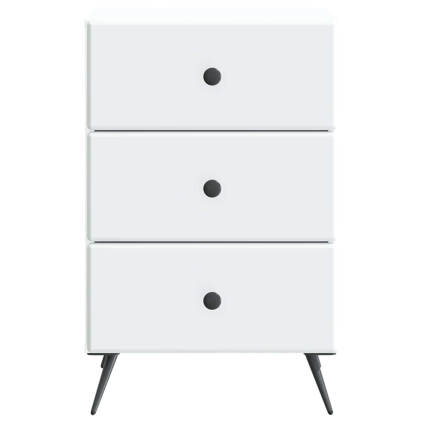 Nachtkastje met lade Wit 43 x 41 x 66,5 cm Bewerkt hout