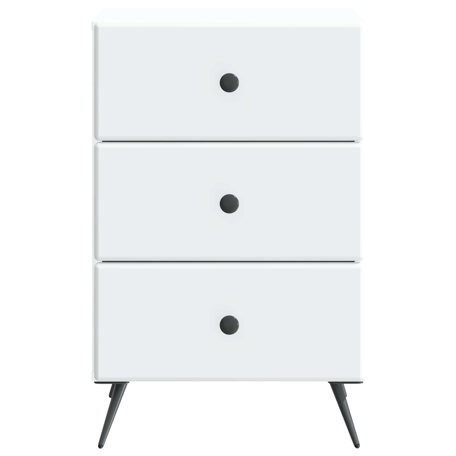 Nachtkastje met lade Wit 43 x 41 x 66,5 cm Bewerkt hout