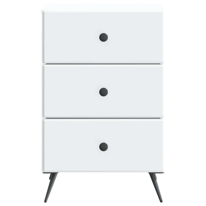 Nachtkastje met lade Wit 43 x 41 x 66,5 cm Bewerkt hout