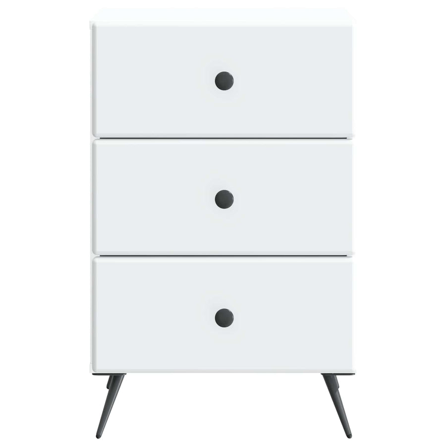 Nachtkastje met lade Wit 43 x 41 x 66,5 cm Bewerkt hout