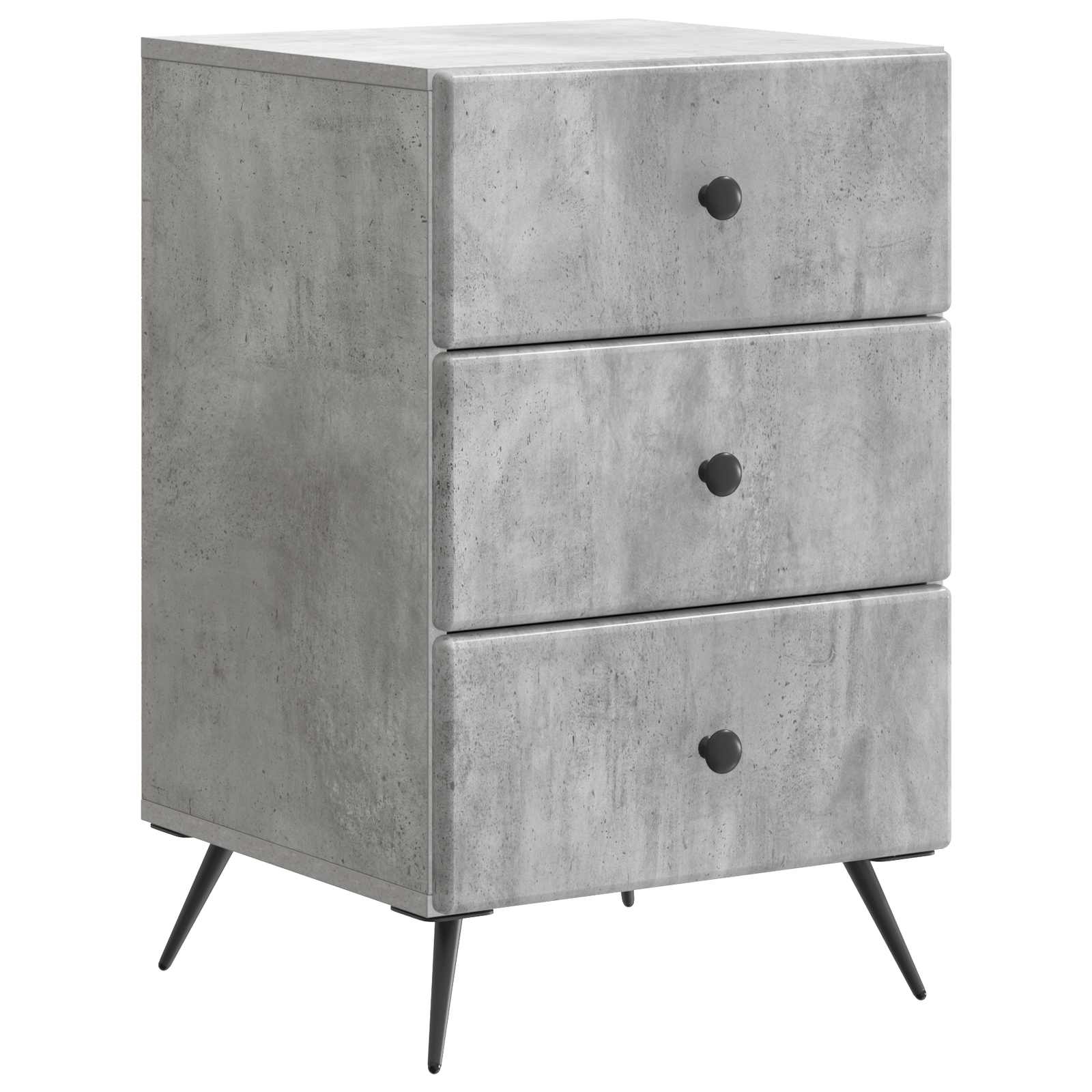 Nachtkastje met lade Betongrijs 43 x 41 x 66,5 cm Bewerkt hout