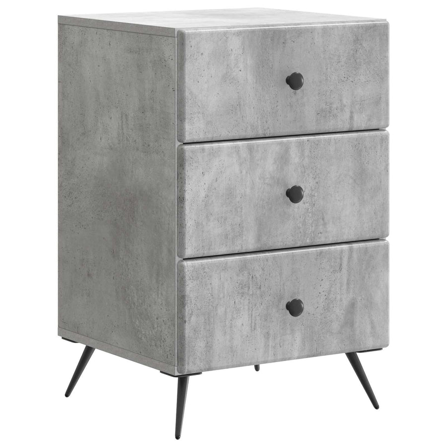 Nachtkastje met lade Betongrijs 43 x 41 x 66,5 cm Bewerkt hout