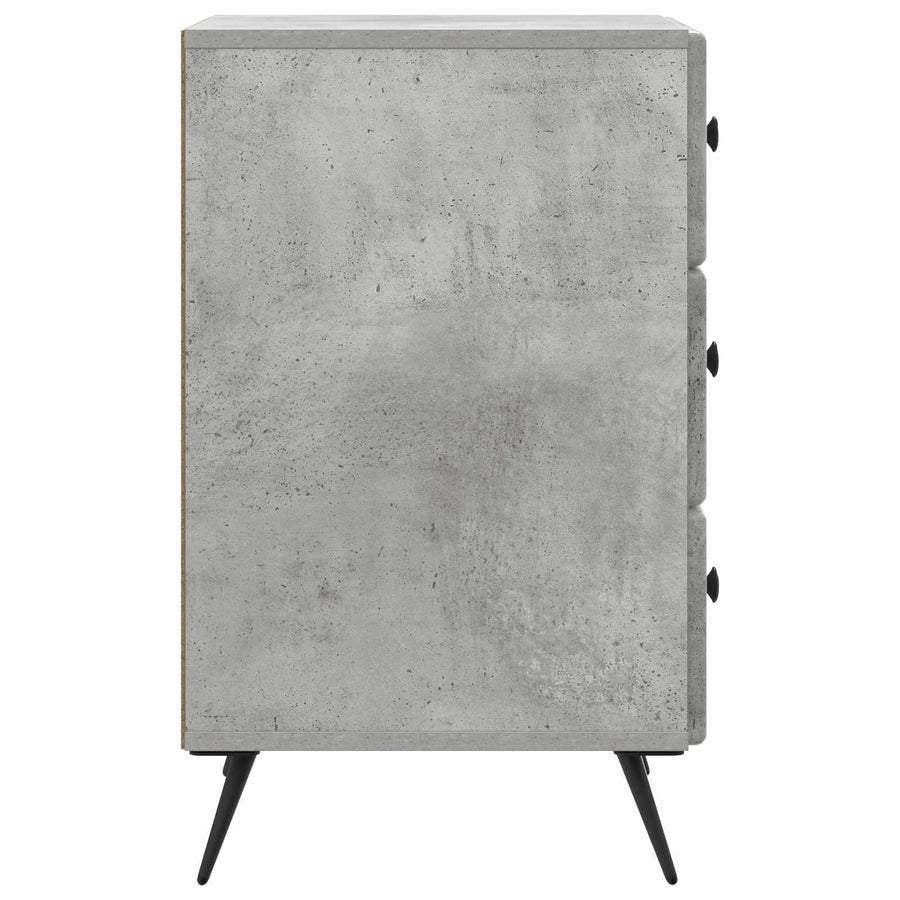 Nachtkastje met lade Betongrijs 43 x 41 x 66,5 cm Bewerkt hout