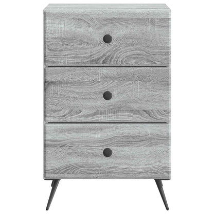 Nachtkastje Grijs sonoma 43 x 41 x 66,5 cm Bewerkt hout