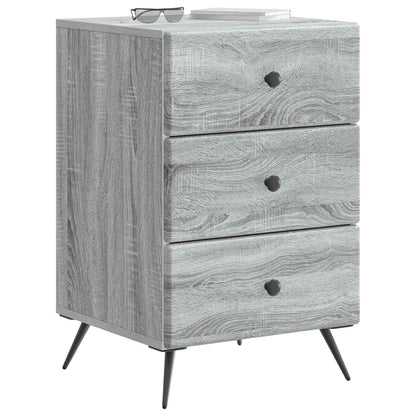 Nachtkastje Grijs sonoma 43 x 41 x 66,5 cm Bewerkt hout