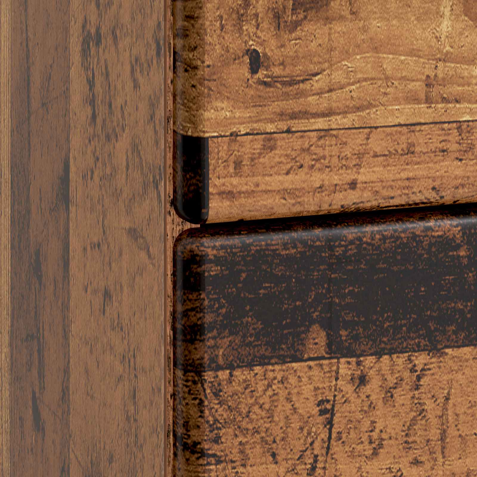 Nachtkastje met lade Oud hout 43 x 41 x 66,5 cm Bewerkt hout
