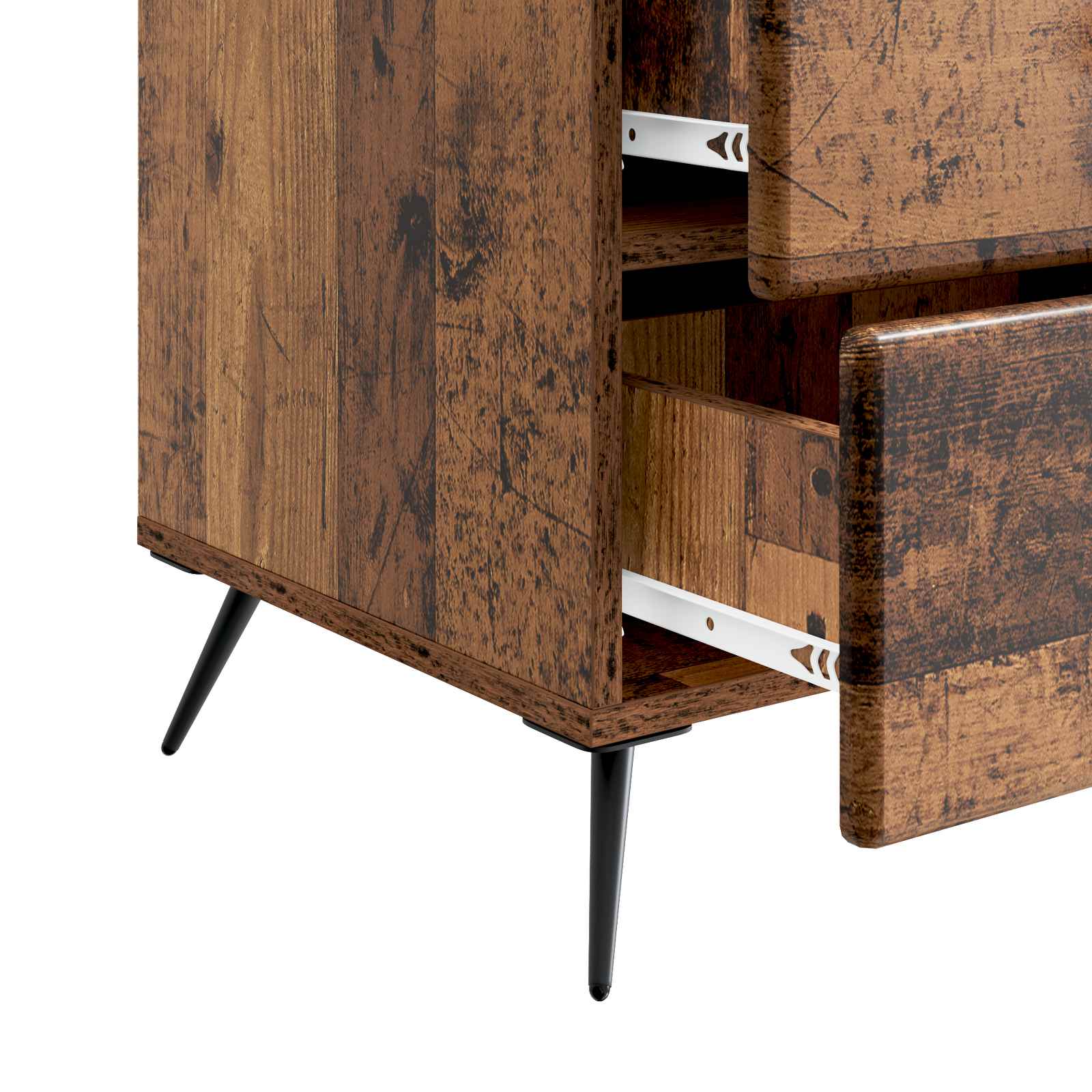 Nachtkastje met lade Oud hout 43 x 41 x 66,5 cm Bewerkt hout